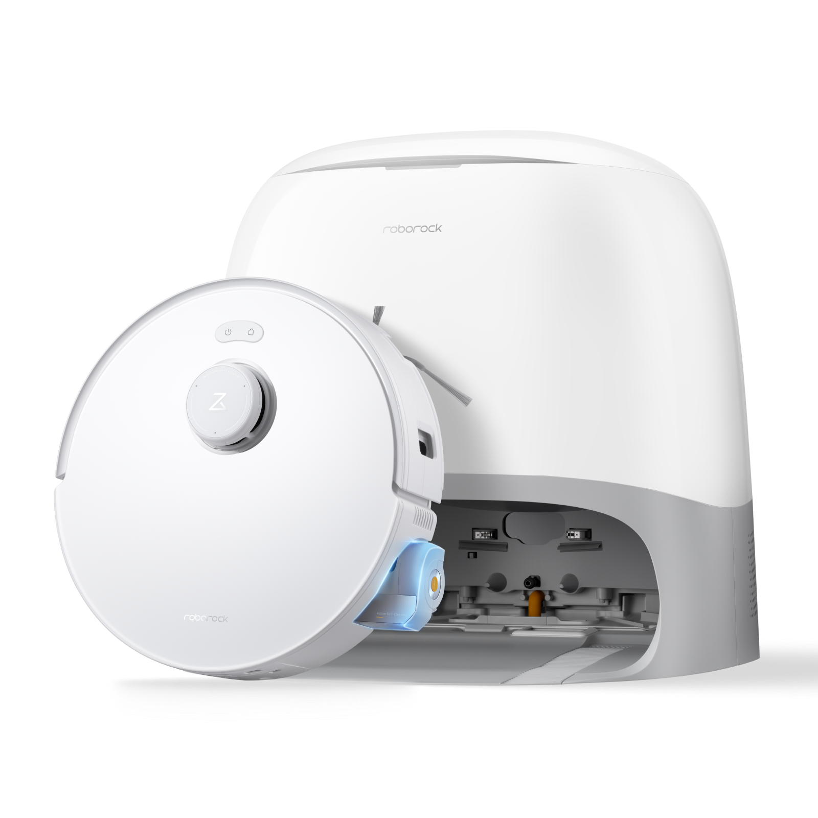 Roborock Qrevo Curv 2 Flow roller mop cleaning a kitchen floor