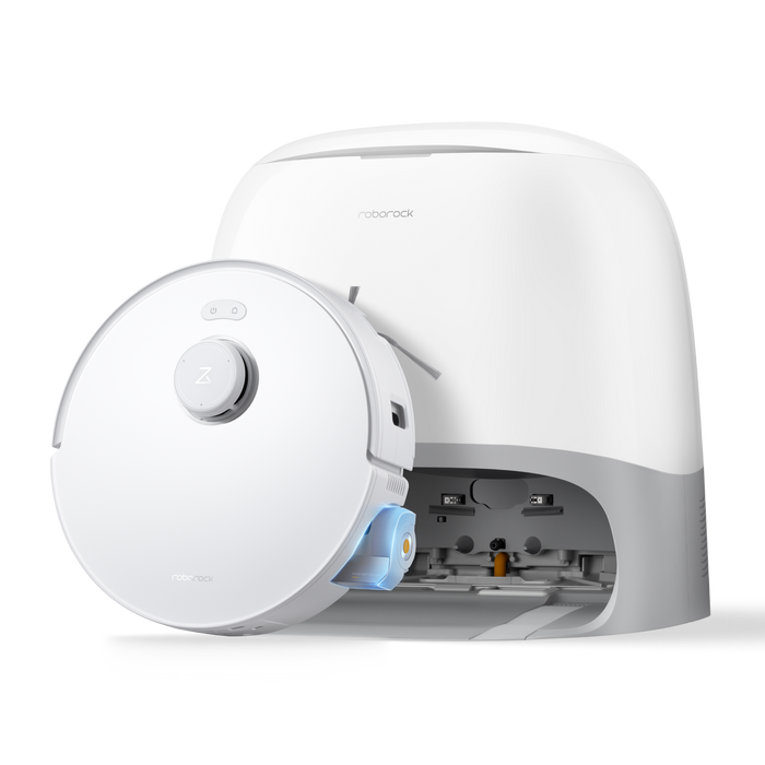 Roborock Qrevo Curv 2 Flow roller mop cleaning a kitchen floor