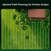 Lymow One Plus optimal path planning mows in clean parallel stripes