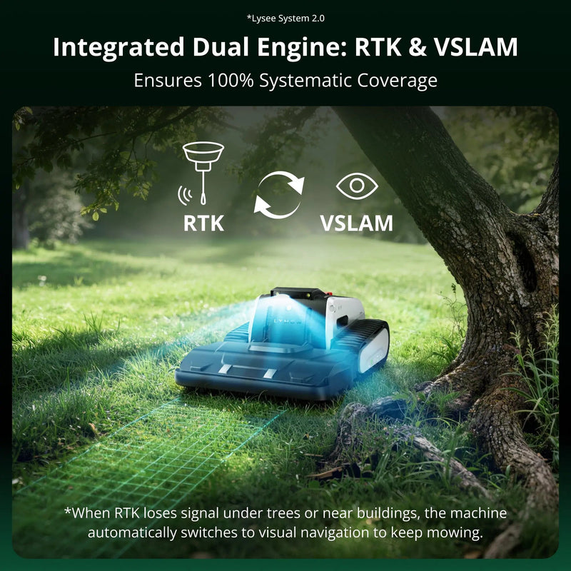 Lymow One Plus Lysee System 2.0 — integrated RTK and VSLAM dual-engine navigation