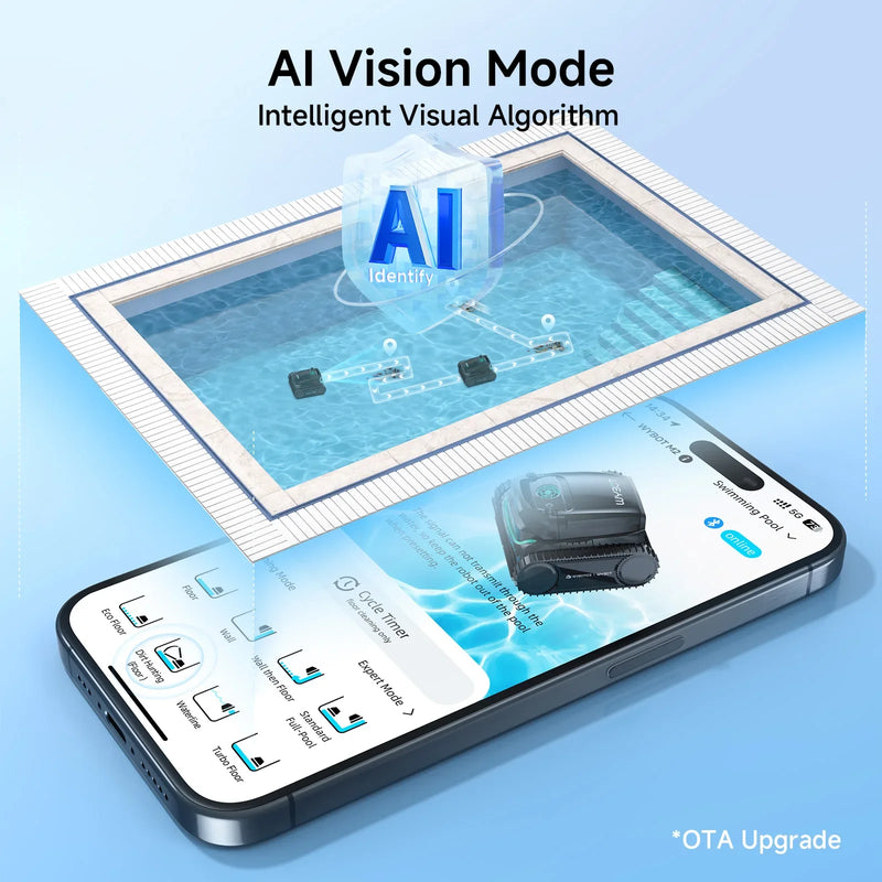WYBOT M2 Vision Tech High-End Cordless Robotic Pool Cleaner