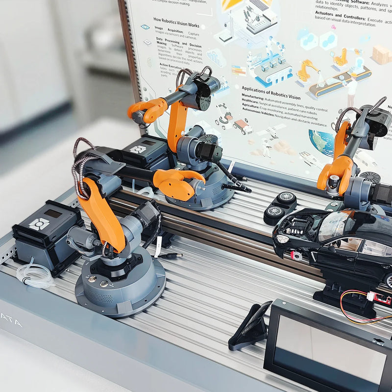 WLKATA Automobile Assembly Cell (Mirobot) | Car Manufacturing Training Solution | Touch Screen