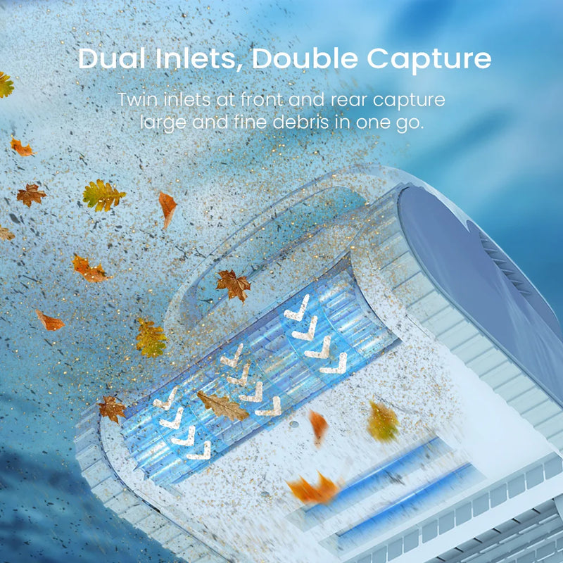 Chasing Hydro 3S dual inlets capture large and fine debris