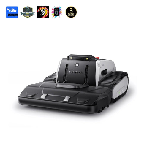 Lymow One Plus robotic lawn mower — track-drive robot mower with RTK and VSLAM navigation