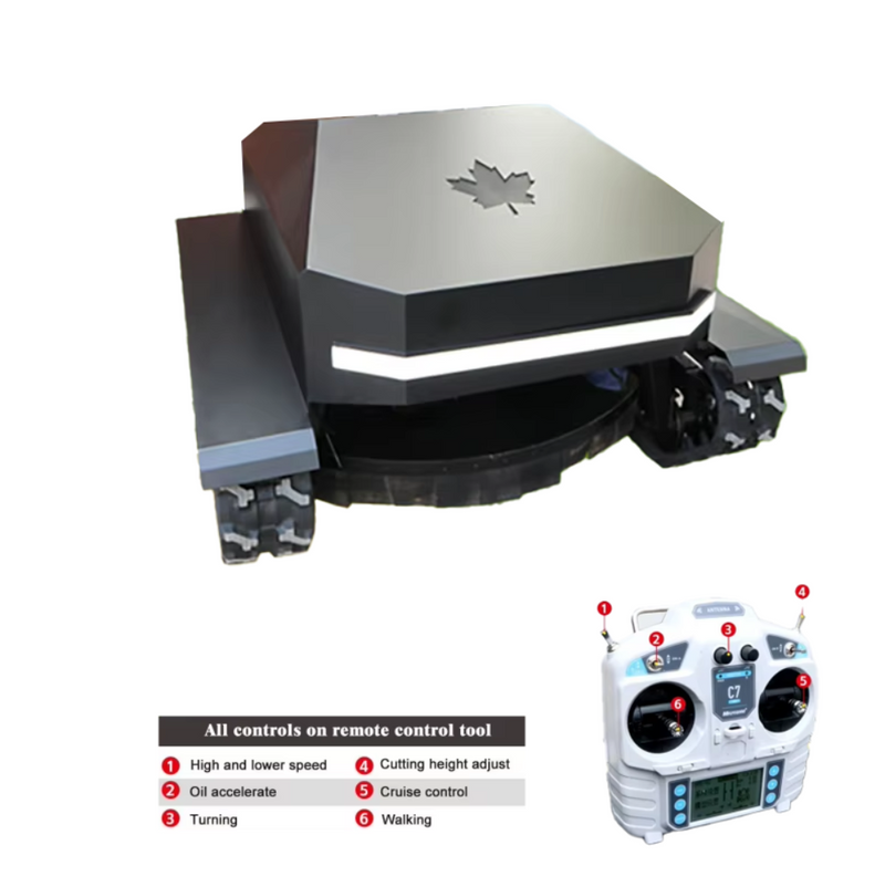 (Demo Product) Smart Remote-Control Lawn Mower with All-Terrain Tracks