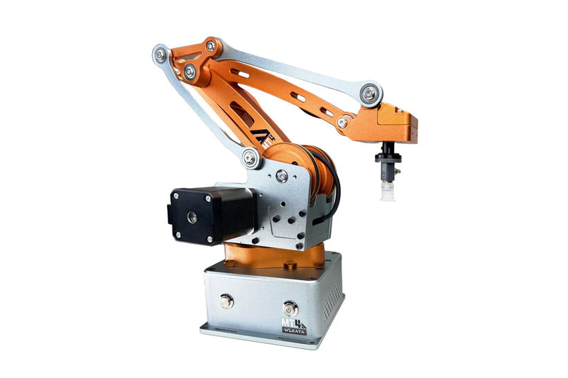 WLKATA MT4 Edu Kit - 0.1mm Repeatability Metal 4 Axis Robotic Arm, ROS2 Arduino Rebuildable