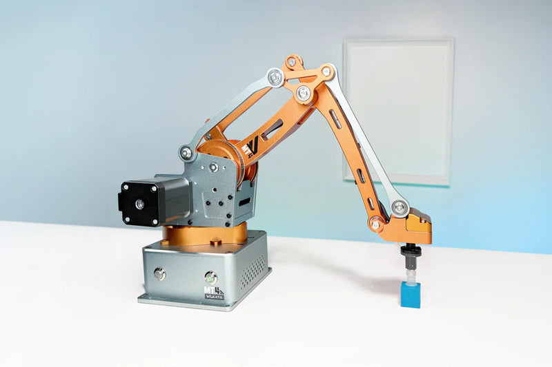 WLKATA MT4 Edu Kit - 0.1mm Repeatability Metal 4 Axis Robotic Arm, ROS2 Arduino Rebuildable
