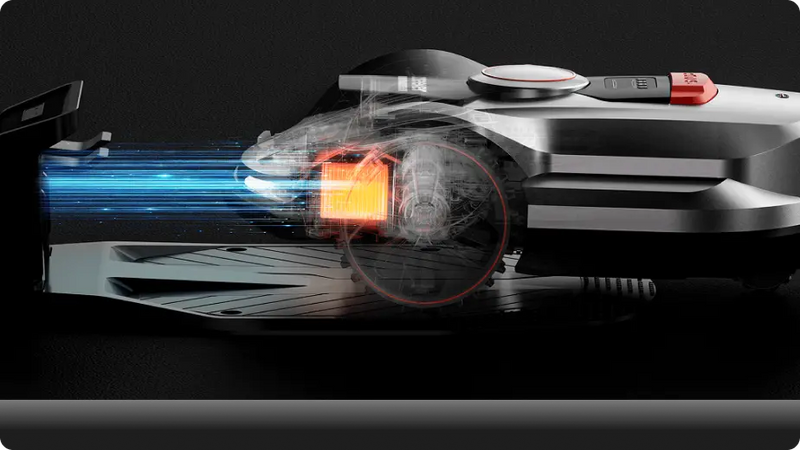Sunseeker Elite X7 robotic lawn mower, auto recharge at the charging station