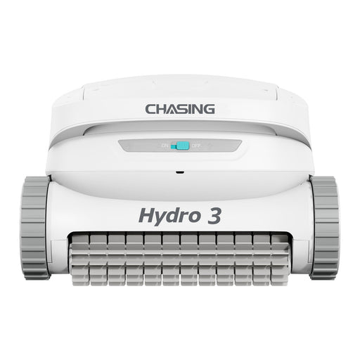Chasing Hydro 3 cordless pool cleaner, front view with brush roller