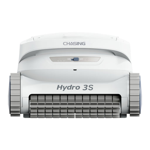 Chasing Hydro 3S pool cleaner, front view with brush roller