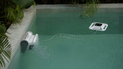Chasing Hydro 4 battery pool cleaner cleaning the pool floor