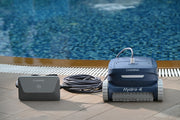 Chasing Hydro 4 corded pool cleaner with cable coiled on the pool deck