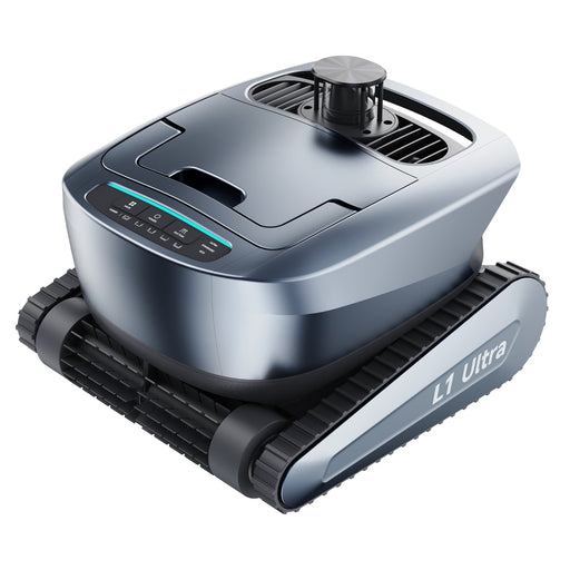 Chasing L1 Ultra pool cleaner with LiDAR module, top three-quarter view
