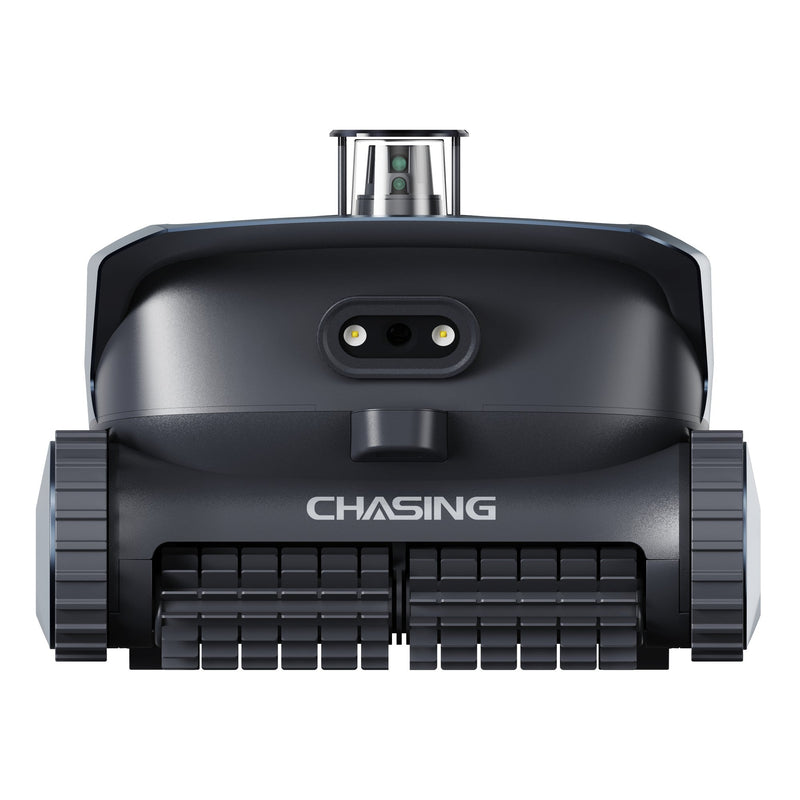 Chasing L1 Ultra pool cleaner, front view with brush rollers