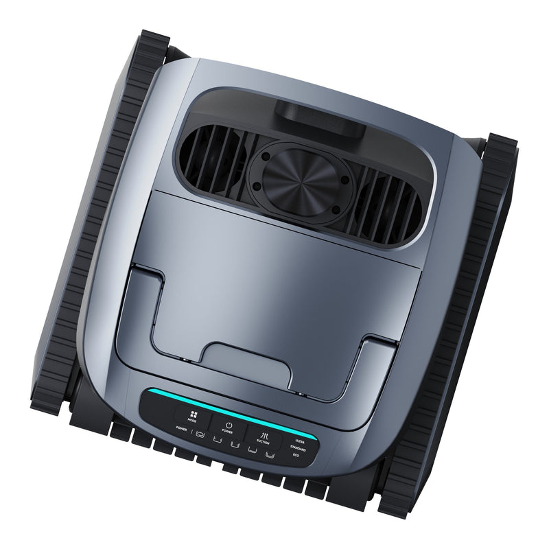 Chasing L1 Ultra pool cleaner, underside with tracks