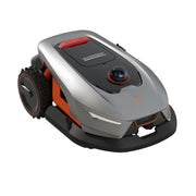 Sunseeker Elite X4 robotic lawn mower, studio view on white