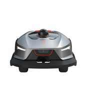 Sunseeker Elite X4 robotic lawn mower, studio view on white