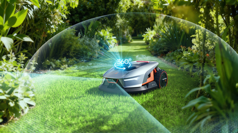Sunseeker Elite X4 robotic lawn mower, 360-degree 3D LiDAR and Vision AI sensing
