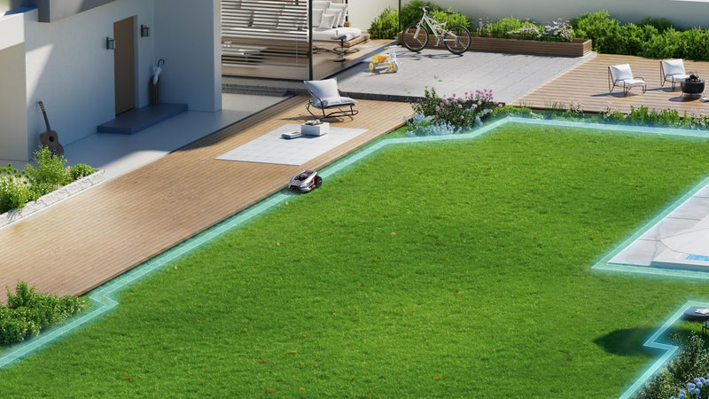 Sunseeker Elite X4 robotic lawn mower, automatic 3D lawn mapping
