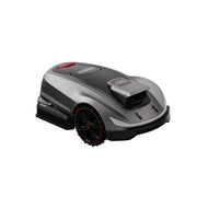 Sunseeker Elite X5 Gen 2 robotic lawn mower, rear three-quarter view on white