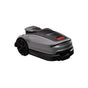 Sunseeker Elite X5 Gen 2 robotic lawn mower, front three-quarter view on white