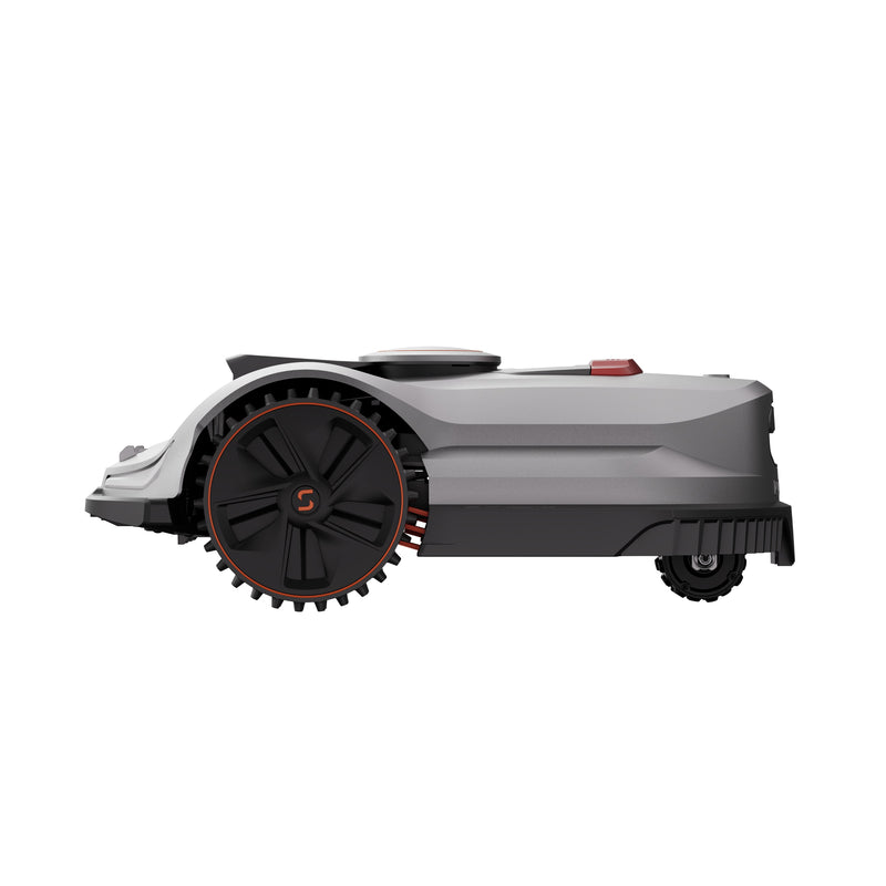 Sunseeker Elite X7 Gen 2 robotic lawn mower, side view on white