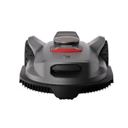 Sunseeker Elite X7 Gen 2 robotic lawn mower, front view from below on white