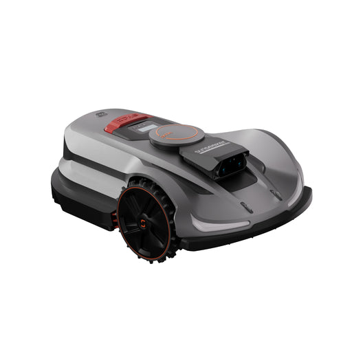 Sunseeker Elite X7 Gen 2 robotic lawn mower, front three-quarter view on white