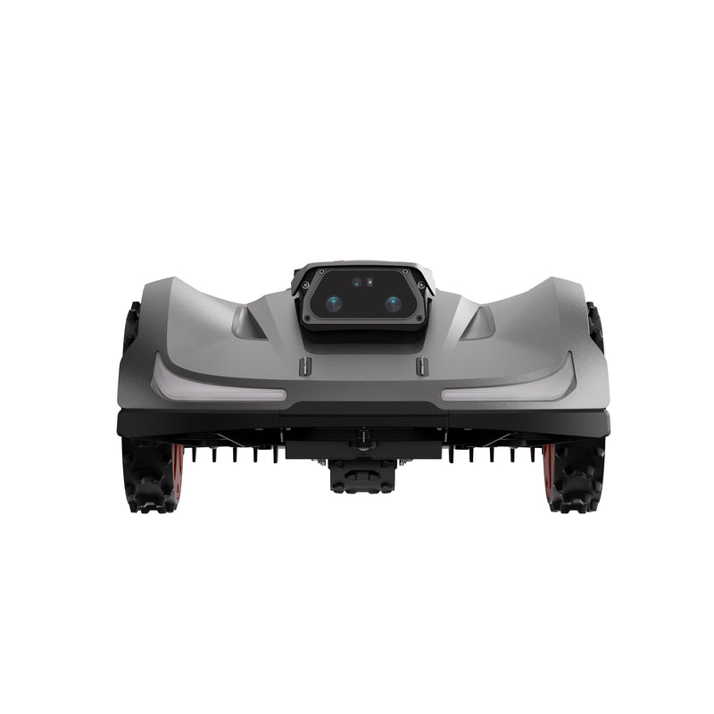 Sunseeker Elite X7 Gen 2 robotic lawn mower, front view on white