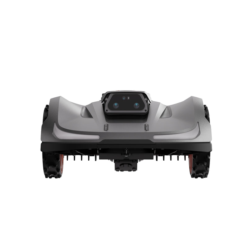Sunseeker Elite X7 Plus Gen 2 robotic lawn mower, front view on white