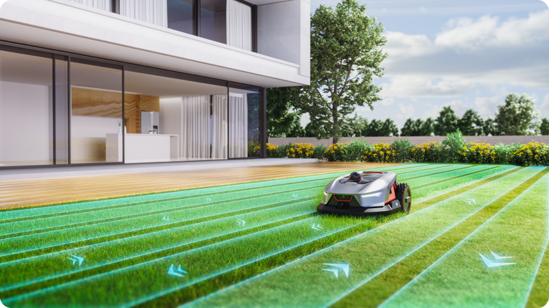 Sunseeker X4 professional striped mowing result