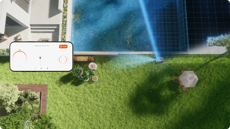 Sunseeker Elite X7 Plus robotic lawn mower, AI-assisted mapping