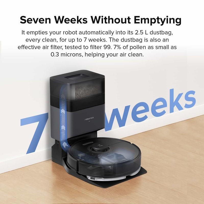 Roborock Q7 Max+ Robot Vacuum with Auto-Empty Dock Pure