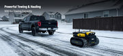 Yarbo Core feature: powerful towing and hauling. 500 lb towing capacity.