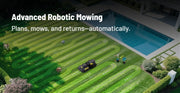 Yarbo Lawn Mower Pro feature: Advanced Robotic Mowing. Plans, mows, and returns automatically.