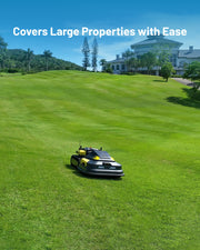 Yarbo Lawn Mower Pro mowing a large property lawn
