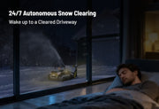 Yarbo Snow Blower feature: 24/7 autonomous snow clearing. Wake up to a cleared driveway.