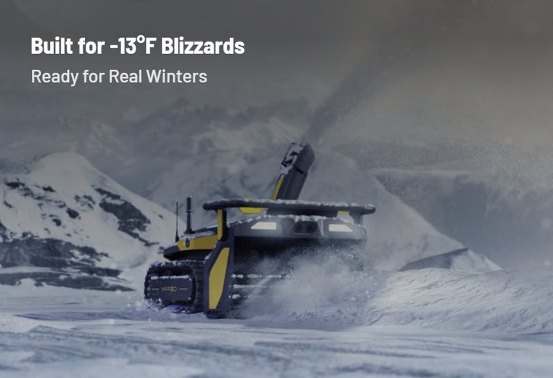 Yarbo Snow Blower feature: built for minus 13 degree F blizzards. Ready for real winters.