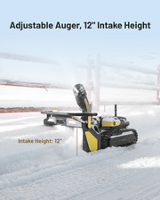 Yarbo Snow Blower Module adjustable auger with 12-inch intake height