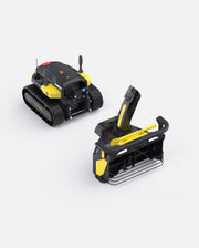Yarbo Snow Blower with two-stage auger and discharge chute, side view
